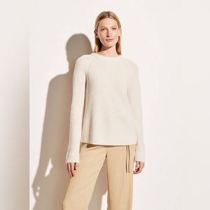 Vince Shaker Rib-Knit Cashmere Sweater Top, M